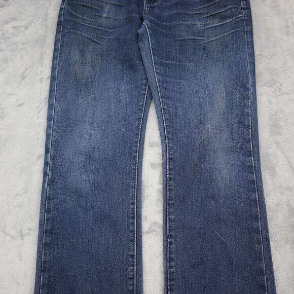 English Laundry Pants Mens 32 Blue Straight Medium Wash Denim Logo Jeans - Picture 14 of 16